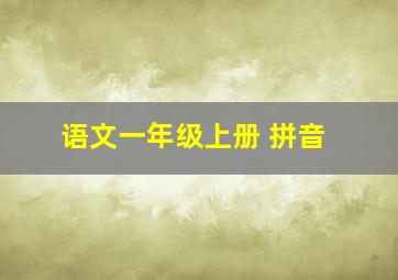 语文一年级上册 拼音